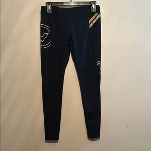 Virus Jet Black Activewear Leggings